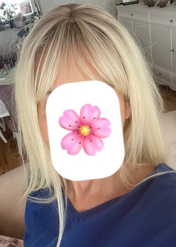 Platin renk gerçek saç peruk - Görsel 4