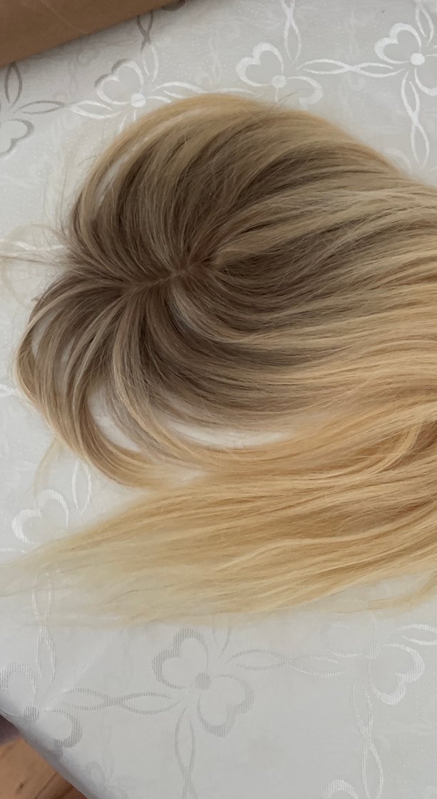 Platin renk gerçek saç peruk - Görsel 5