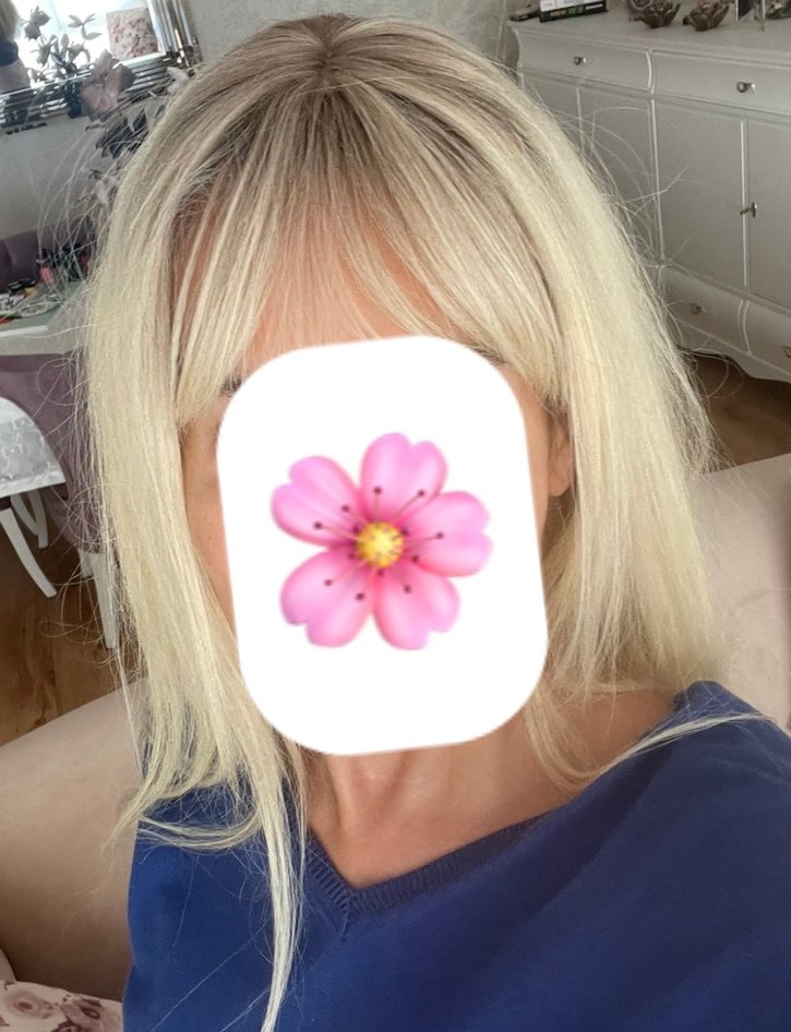 Platin renk gerçek saç peruk - Görsel 4