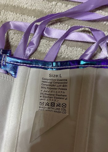 Parlak Mor Strappy Bustiyer - Görsel 8