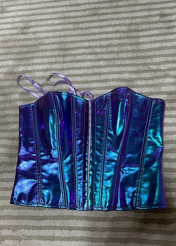 Parlak Mor Strappy Bustiyer - Görsel 4