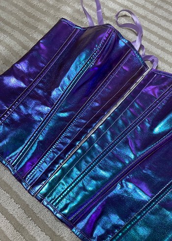 Parlak Mor Strappy Bustiyer - Görsel 5