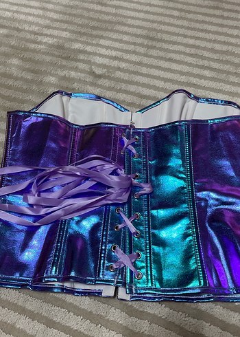Parlak Mor Strappy Bustiyer - Görsel 7