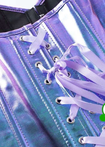 Parlak Mor Strappy Bustiyer - Görsel 14