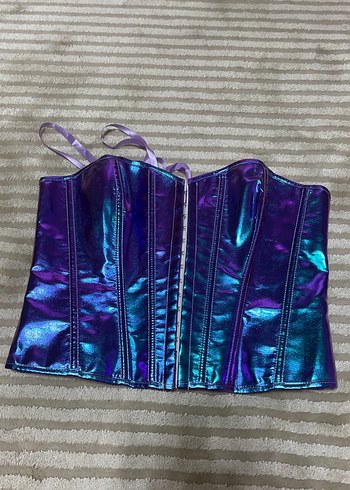 Parlak Mor Strappy Bustiyer - Görsel 3