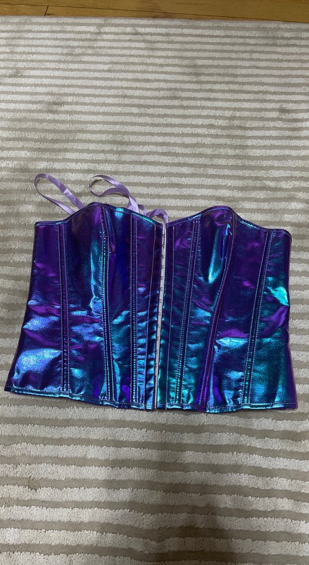 Parlak Mor Strappy Bustiyer - Görsel 3