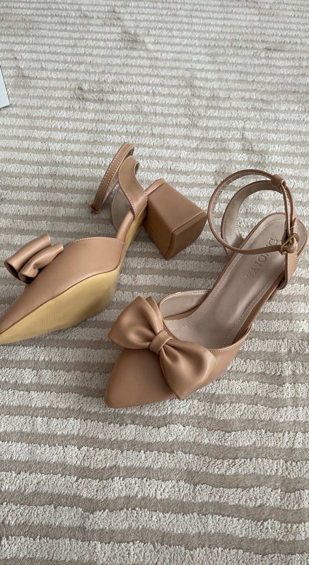 Nude  Fiyonklu Kadın Topuklu Ayakkabı - Görsel 3
