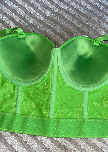 Taşlı yeşil crop/S - Görsel 4