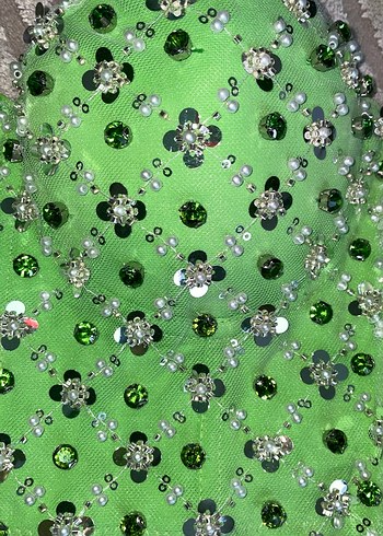 Taşlı yeşil crop/S - Görsel 8