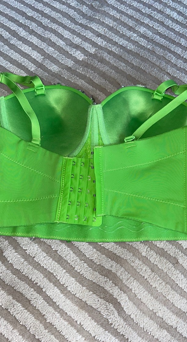 Taşlı yeşil crop/S - Görsel 5