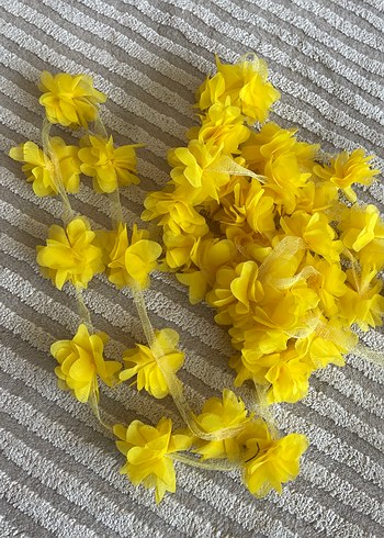 Sarı Bohem Çiçekli Saç Aksesuarı - Görsel 2