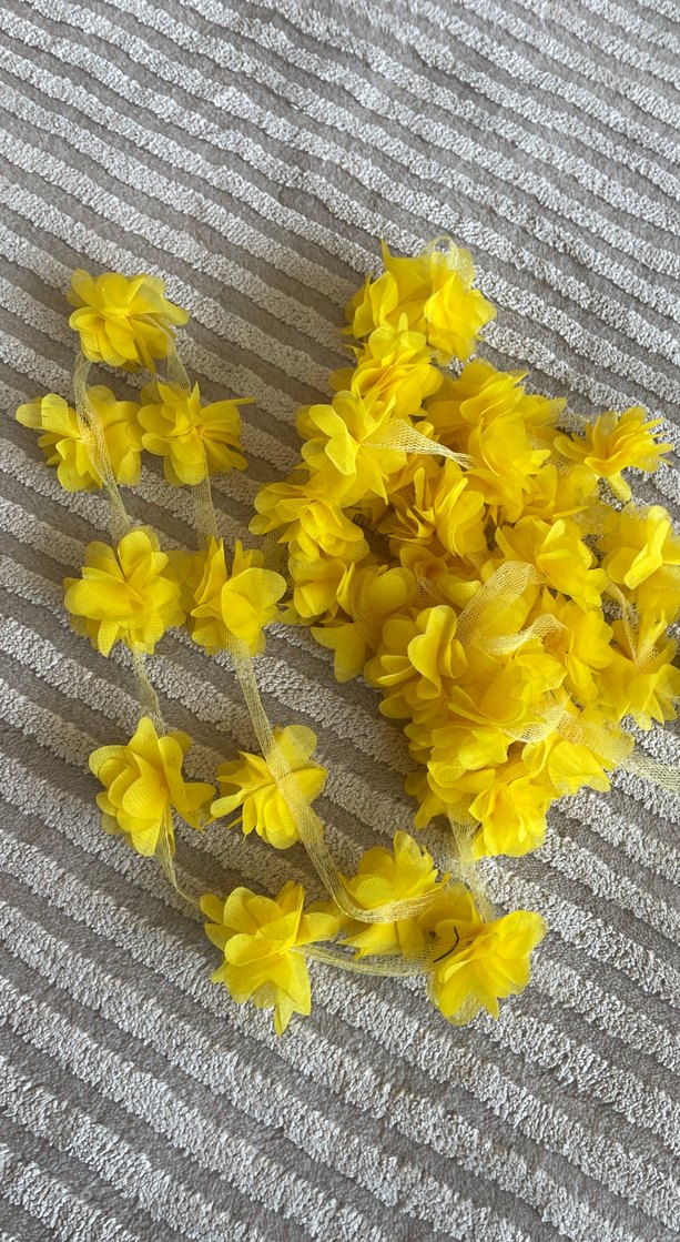 Sarı Bohem Çiçekli Saç Aksesuarı - Görsel 2