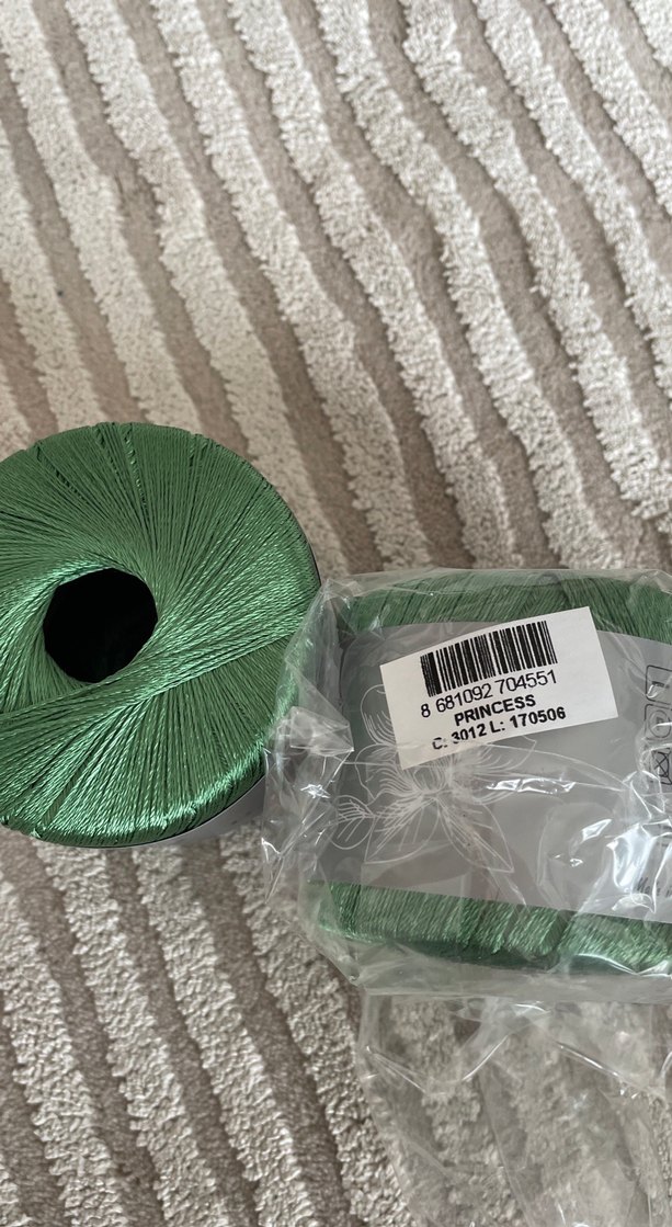 2 adet Gazzal Princess Parlak Yeşil İplik - Görsel 2