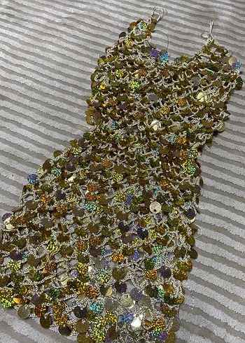 Pullu el örgüsü elbise - Görsel 4