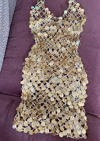 Pullu el örgüsü elbise - Görsel 2