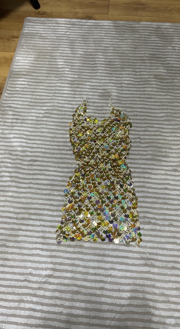 Pullu el örgüsü elbise - Görsel 5