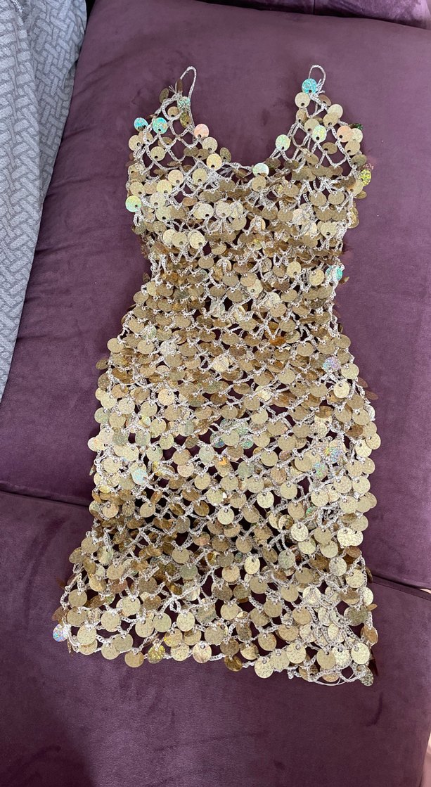 Pullu el örgüsü elbise - Görsel 2