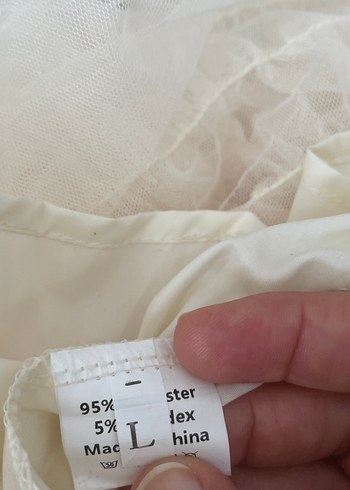 Kayısı rengi Uzun Fırfırlı Asimetrik Tül Etek - Görsel 9