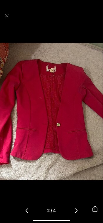 H&M Fuşya blazer ceket