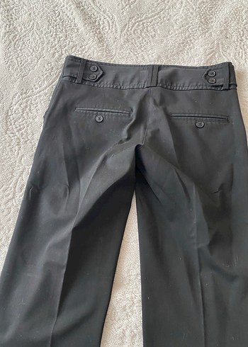 l Beden Siyah Kuşaklı Kadın Kumaş Pantolon