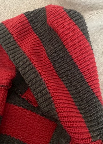 Kapüşonlu Çizgili Örgü Erkek Çocuk Hırka - Görsel 3