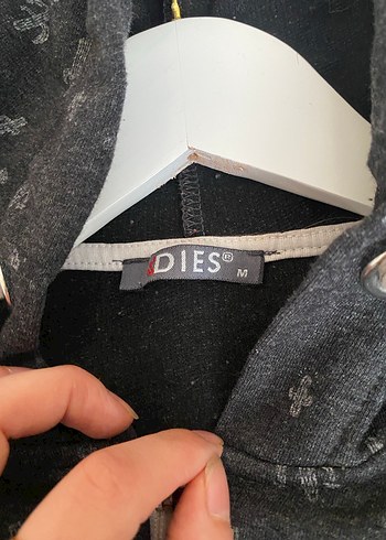 Gri Kapüşonlu Fermuarlı kadın hırka - Görsel 2