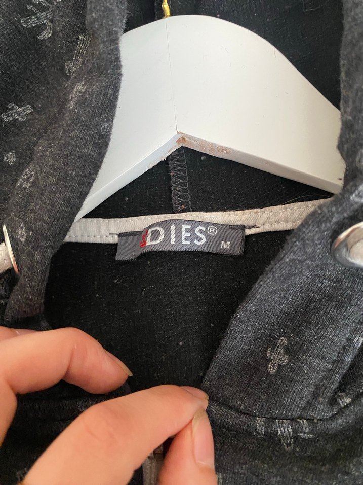 Gri Kapüşonlu Fermuarlı kadın hırka - Görsel 2