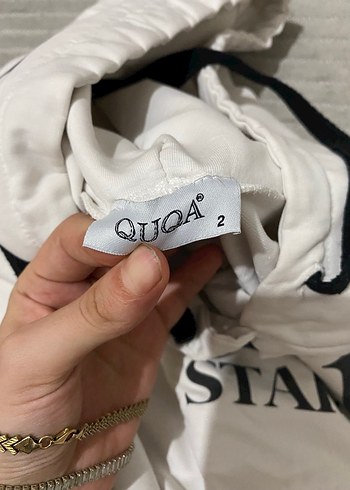 Kapüşonlu, Baskılı Beyaz Kadın Sweatshirt - Görsel 2