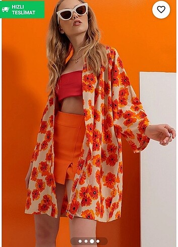 s Beden turuncu Renk Kimono