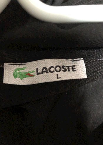 Lacoste Siyah Beyaz Rahat Kesim Polo Tişört - Görsel 3