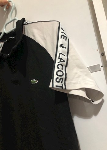 Lacoste Siyah Beyaz Rahat Kesim Polo Tişört - Görsel 2