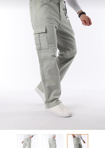 Gri Kamuflaj Desenli Rahat Kesim Erkek Pantolon - Görsel 2