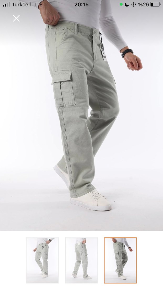 Gri Kamuflaj Desenli Rahat Kesim Erkek Pantolon - Görsel 2