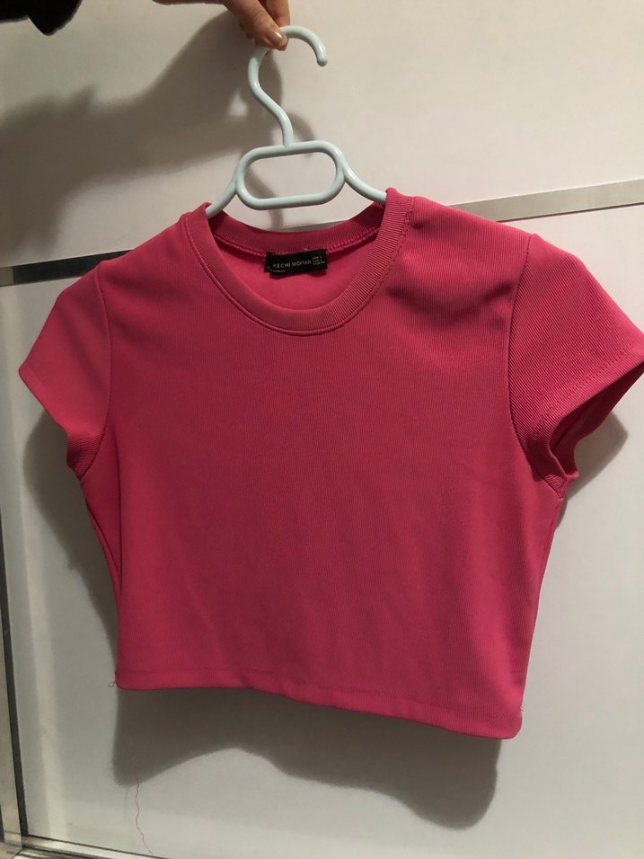 Gri Kadın Spor Crop Top - Görsel 3