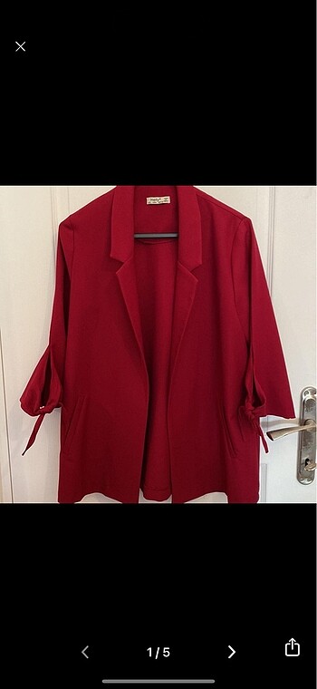 BUTİK BORDO BLAZER L BEDEN