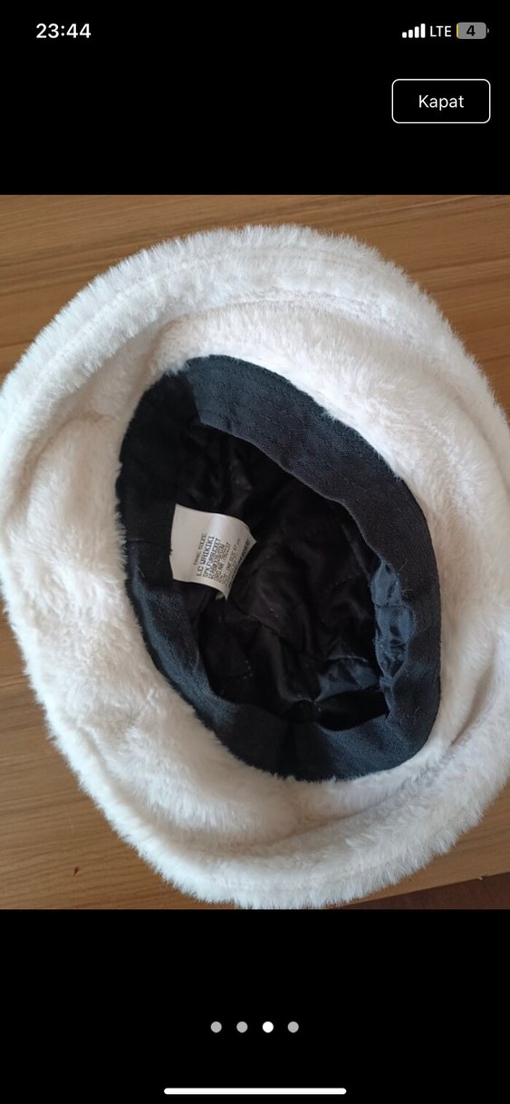 Beyaz Kürklü Kadın Şapka - Görsel 2