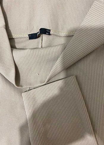 Bej Kadın Midi Tayt Elastik Bel - Görsel 3