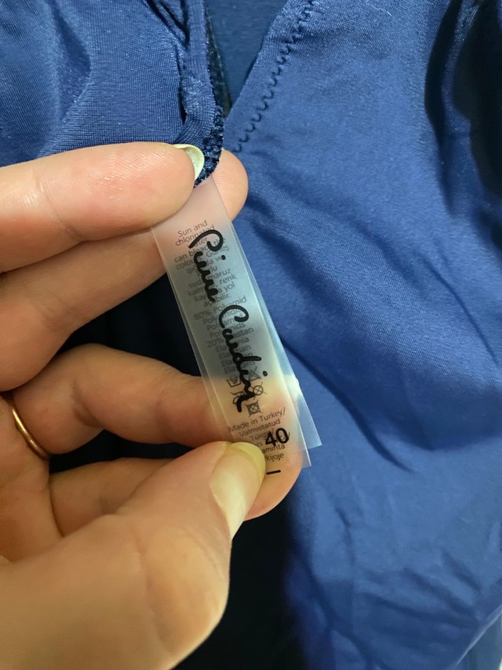 Lacivert Çizgili İnce Askılı Mayo - Görsel 3