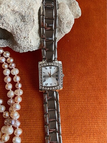 Beden gri Renk TCM. Swarovski Kristalli Çelik Saat