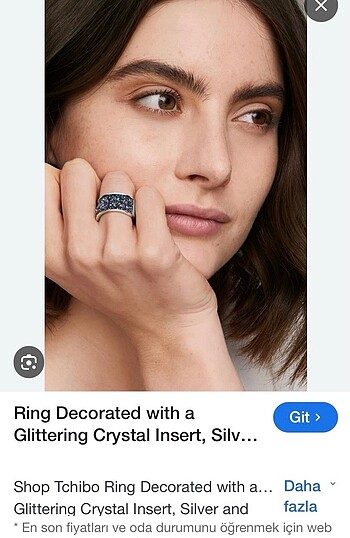 Beden Tchibo. Swarovski Kristalli Yüzük (16)