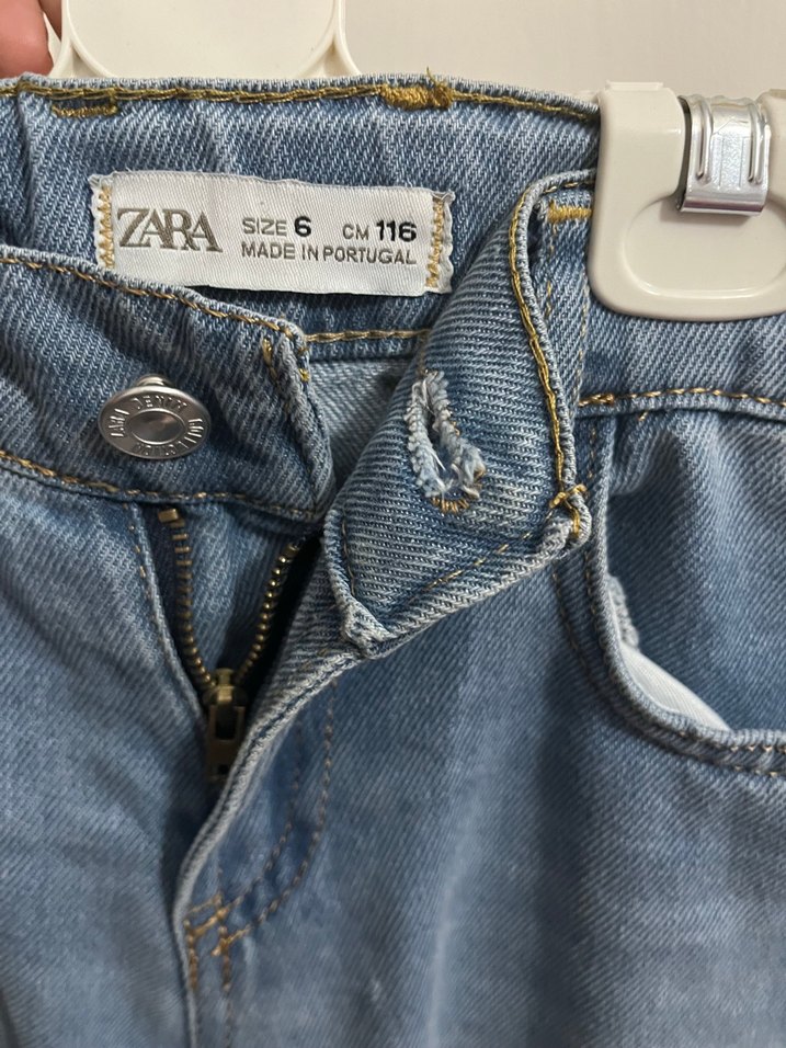 Mavi Bol Kesim Kot Pantolon - Görsel 3