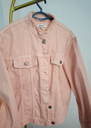 Vakkorama Pudra Pembe Denim Ceket Siklik Ve Rahatlik Bir Arada