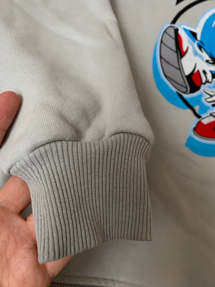 Sonic Baskılı Gri Erkek Sweatshirt - Görsel 5