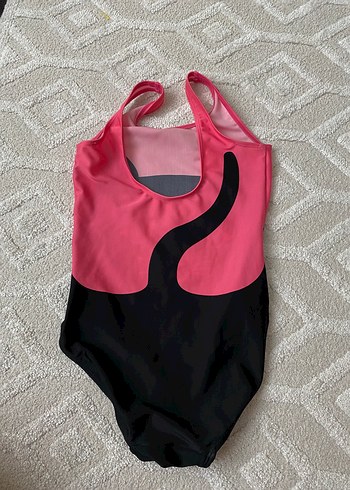 H&M Pembe Siyah Kedi Desenli Kız Mayo
