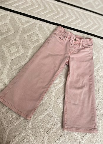 Pembe Bol Kesim Kız Denim Pantolon