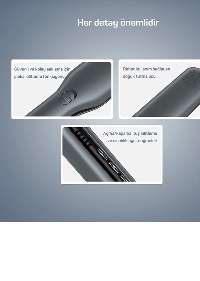 ARZUM AR5078 TRENDCARE GENİŞ SAÇ DÜZLEŞTİRİCİSİ -ANTRASİT - Görsel 2