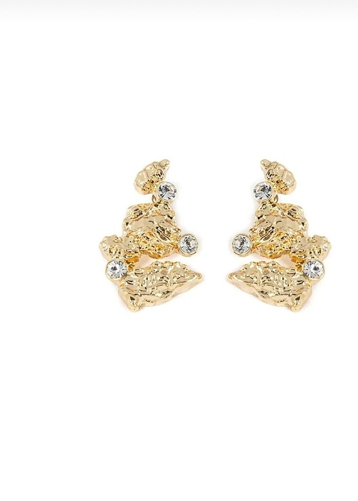 TWİST KRİSTAL TAŞLI KÜPE - Görsel 2