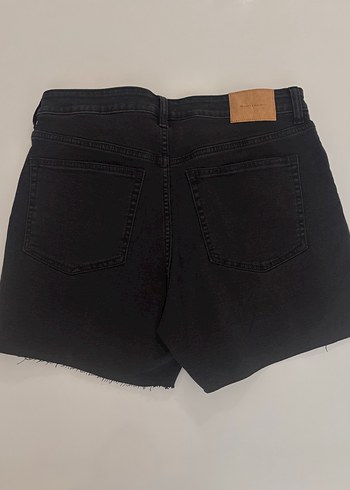 HM Siyah Mini Denim Kadın Şort - Görsel 3