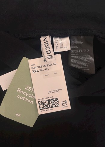 HM Siyah Kadın Midi Tayt - Görsel 3