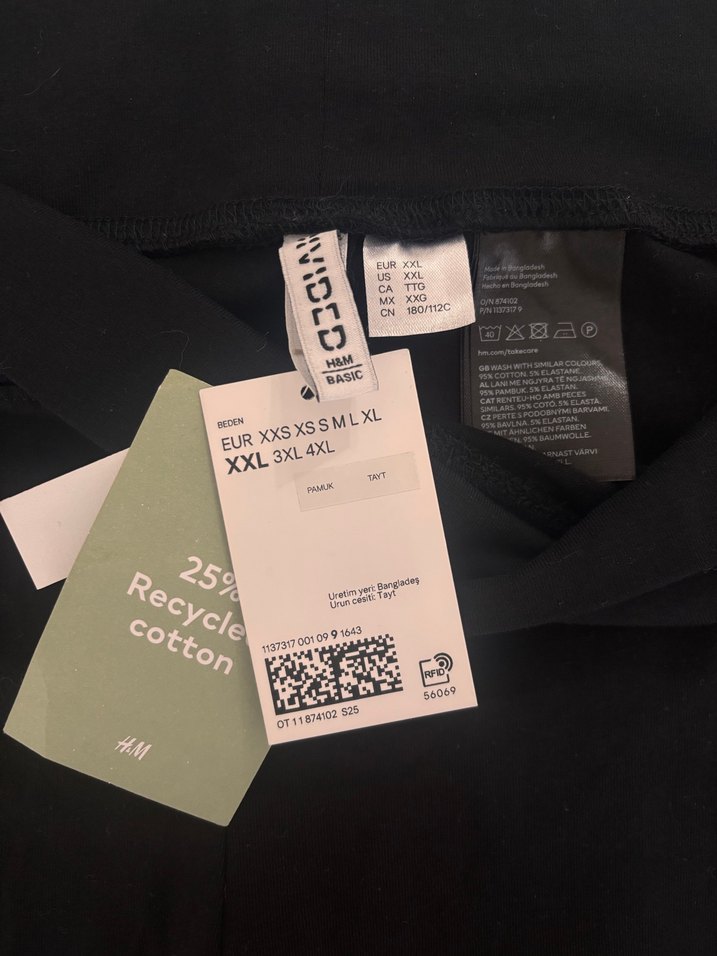 HM Siyah Kadın Midi Tayt - Görsel 3